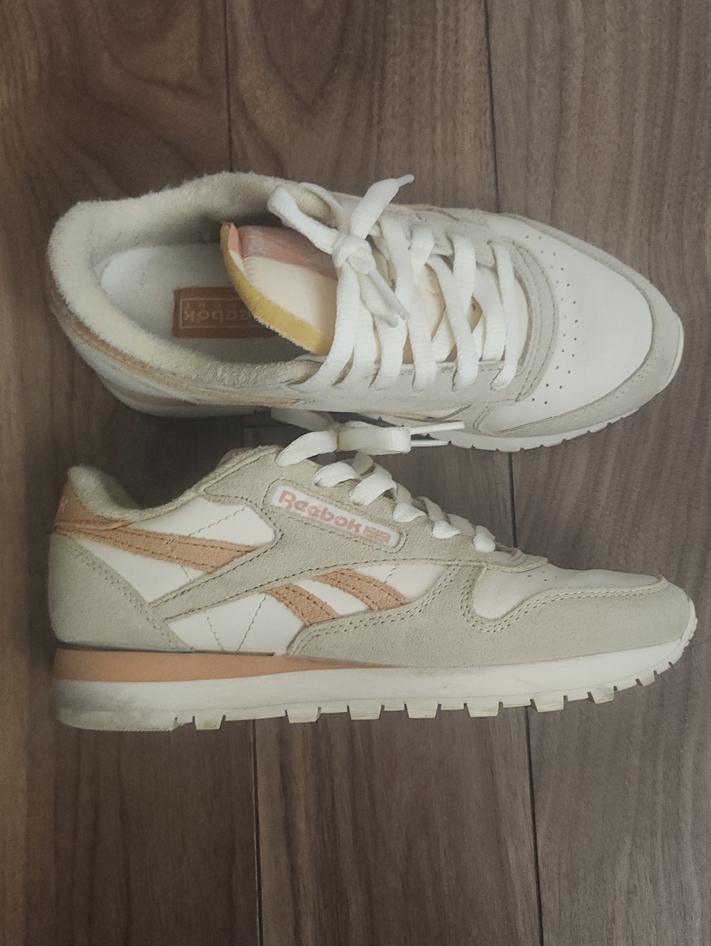 Reebok Neutral Beige & Tan Suede Classic Low-Top Sneakers